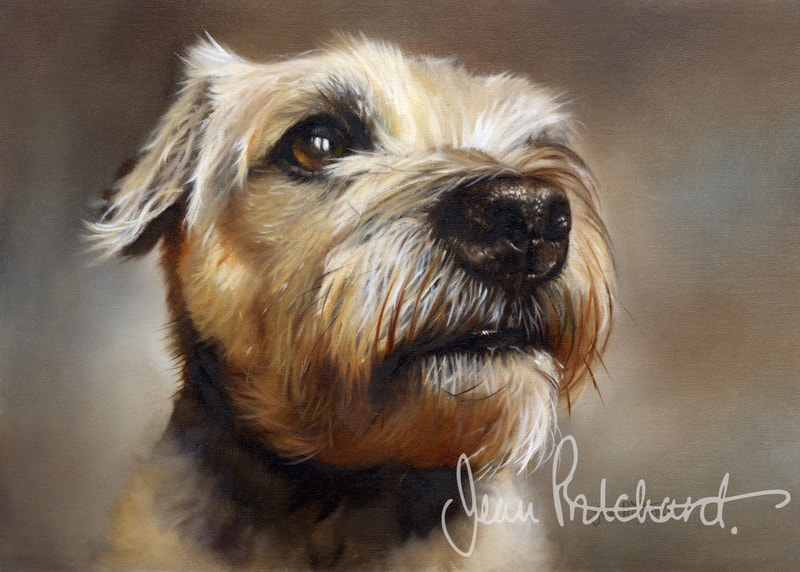 jean pritchard oil paint pet portrait terrier 